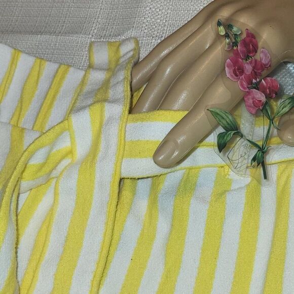 Any Body, New, Women's Whit and Yellow Elastic with Ties Waist, Pants, Size XL - Picture 5 of 6